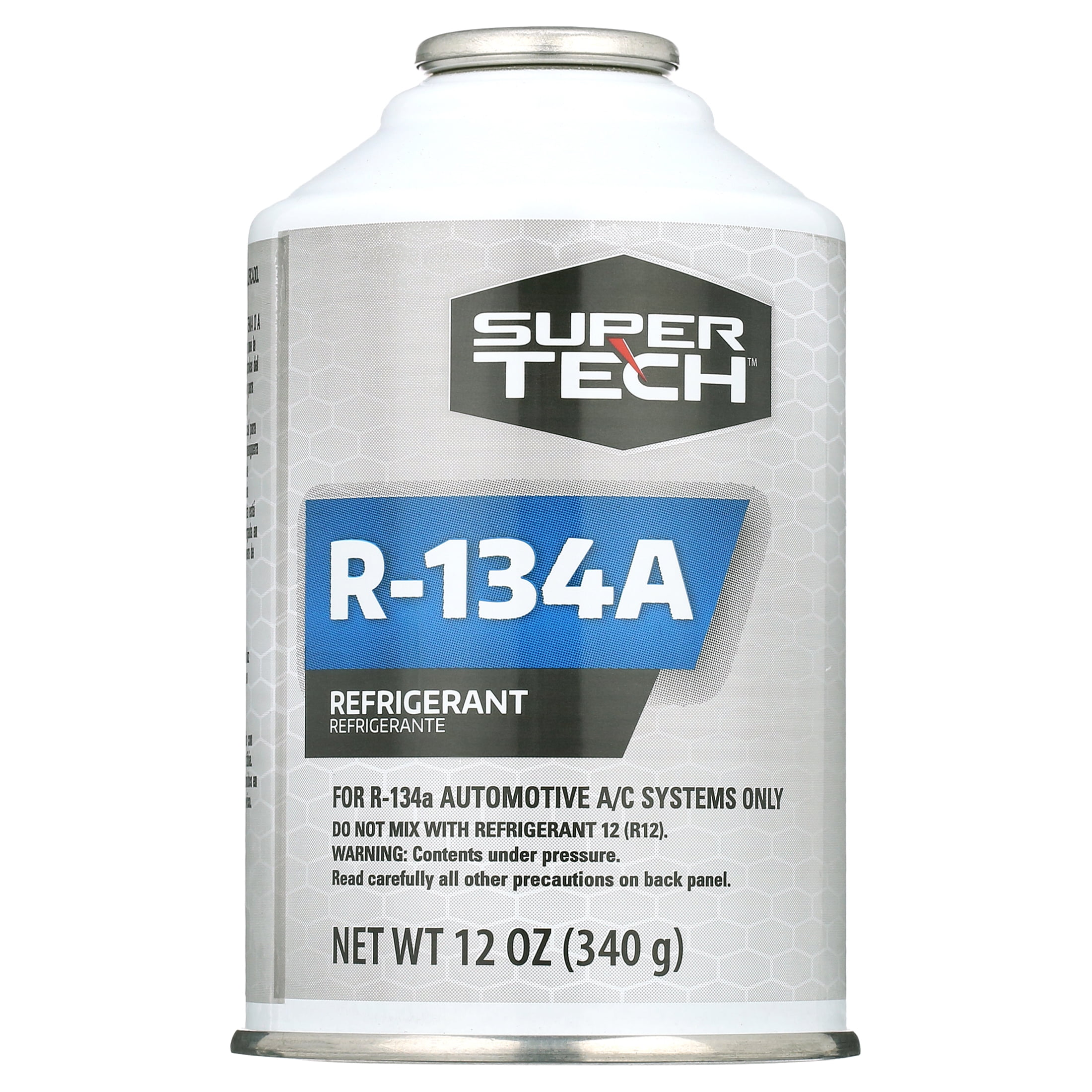 Super Tech R-134A Refrigerant, 12 oz, Automotive A/C Refrigerant