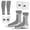 Gray, variant on MediCaptain Soccer Training Bundle for Soccer Cleats with Grip Socks, Shin Guards, Pre-cut Sock Sleeves and Straps, US Mens, Women with Size 8 to 12, White