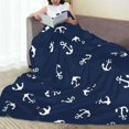 thumbnail image 6 of Sikiie Nautical Themed Simple Anchors Ultra-Soft Micro flannel Blanket Luxury All Seasons Warm Blanket for Bedding Sofa and Travel (4 sizes)-40"x30", 6 of 7
