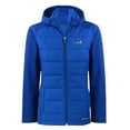 thumbnail image 2 of Women's Cutter & Buck  Blue Seattle Seahawks Throwback Evoke Hybrid Eco Softshell Recycled Full-Zip Hoodie Jacket, 2 of 3