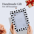 thumbnail image 4 of Handicrafts Home 5x7 Mother of Pearl & Resin Inlay Black White Picture Frame – Handmade Artic Moss Photo Frame for Housewarming & Birthday Gift– Elegant Wall & Tabletop Display for Office, Home Decor, 4 of 7
