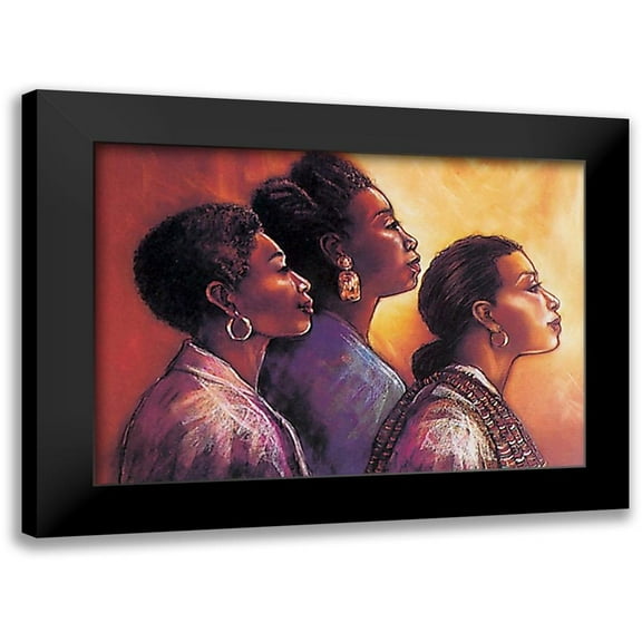 Unknown 14x11 Black Modern Framed Museum Art Print Titled - Three Women