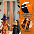 thumbnail image 2 of Halloween Door Curtain Halloween Backdrop Curtains Metallic Tinsel Foil Fringe Haunted House Decoration for Halloween Birthday Party Supplies 3.3ft x 6.6ft Orange Black 4 Packs, 2 of 6