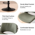 thumbnail image 4 of YOUNIKE Faux Leather Upholstered Bar stools Set of 2, Adjustable Swivel Bar Chair, Counter Height Chairs with Back and Footrest, Olive Green, 4 of 13