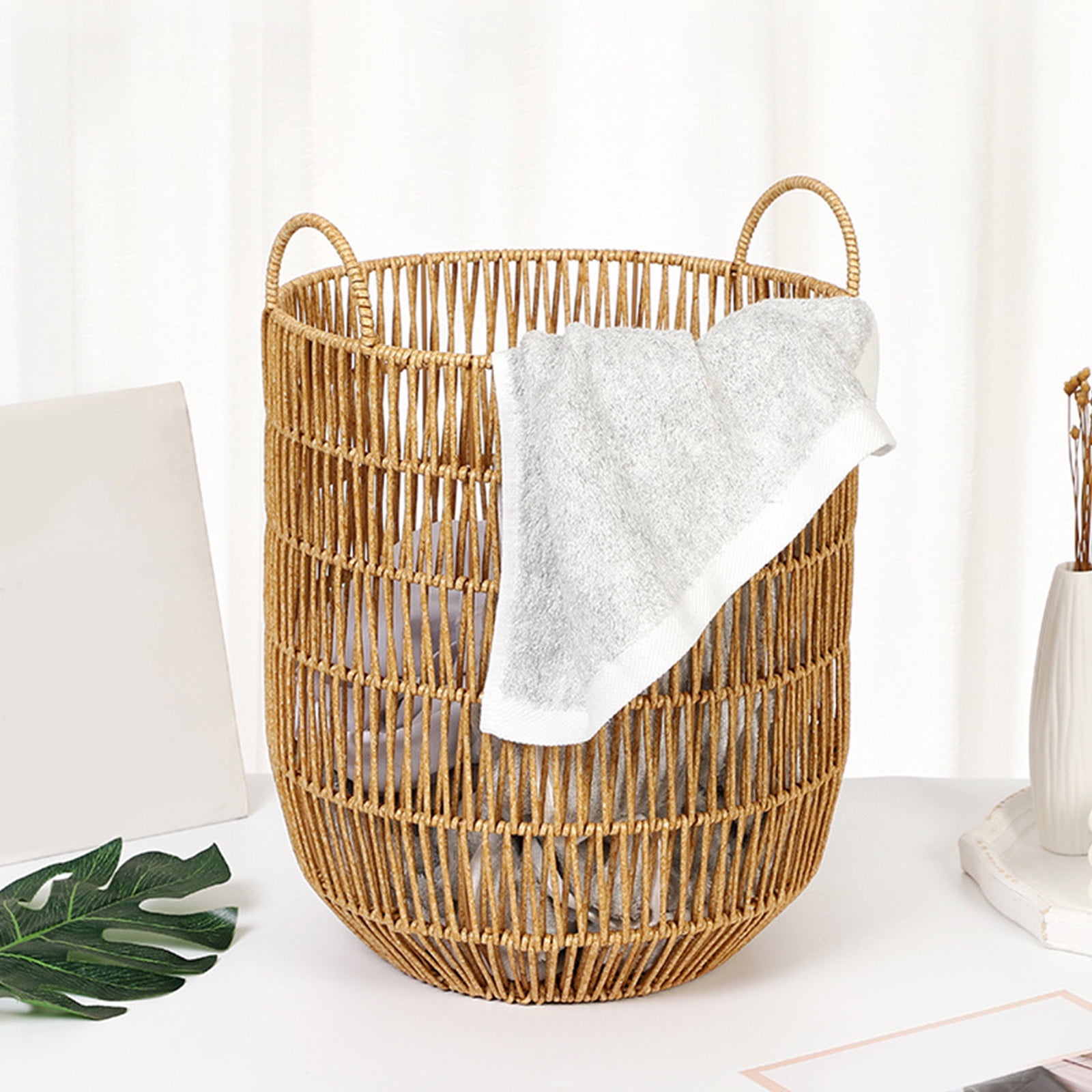 Laundry Hamper ,Wicker Laundry Basket,Clothes Hampers Clearance,Large Woven Dirty Clothes Storage Basket