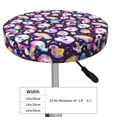 thumbnail image 4 of KLL Skull colorful mushroom rainbow Round Bar Chair Cushion Cover 12 inch ,Bar Stool Protector with Elastic, Soft Washable, 4 of 6