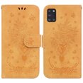 thumbnail image 2 of TECH CIRCLE Wallet Case for Samsung Galaxy A31 PU Leather Embossed Rose Butterfly Pattern Purse Case with Wriststrap Card Slots Kickstand Magnetic Protective Case For Samsung A31 6.4" 2020,Yellow, 2 of 6