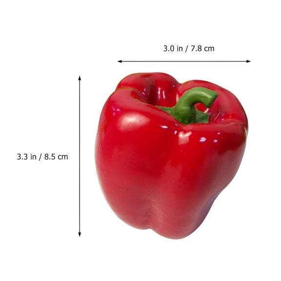 ZULAR Imitation Bell Pepper 2pcs Artificial Bell Peppers Simulation Bell Peppers Fake Vegetable Bell Pepper