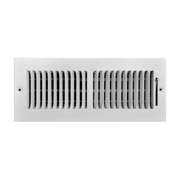 Tru Aire 4 in. H X 12 in. W 2-Way Powder Coat White Steel Wall/Ceiling Register