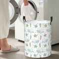 thumbnail image 5 of Rateoe Whale And Turtle Pattern Round Laundry Hamper Basket, Tall Hamper Basket for Blanket Storage, Nursery Clothes Hamper for Laundry in Bedroom and College Dorm-Small, 5 of 6
