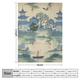 thumbnail image 4 of HENGT  Pagodas Toile Chinese Style Flannel Blanket Soft Cozy Throw Blanket All-Season Use Blanket for Couch Sofa Bed Decor, 4 of 6