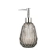 thumbnail image 1 of Textured Glass Soap Dispenser Refillable Liquid Hand Soap Bottle for Bathroom, 2.95x5.71 Inch, 1 of 6