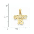 thumbnail image 2 of 14k Yellow Gold Sweet 16 Pendant - .7 Grams - Measures 17x15mm Wide, 2 of 2