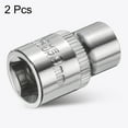 thumbnail image 3 of Uxcell 2pcs 12 Points Socket 3/8" Drive 9mm Metric Shallow Impact Socket, 3 of 7