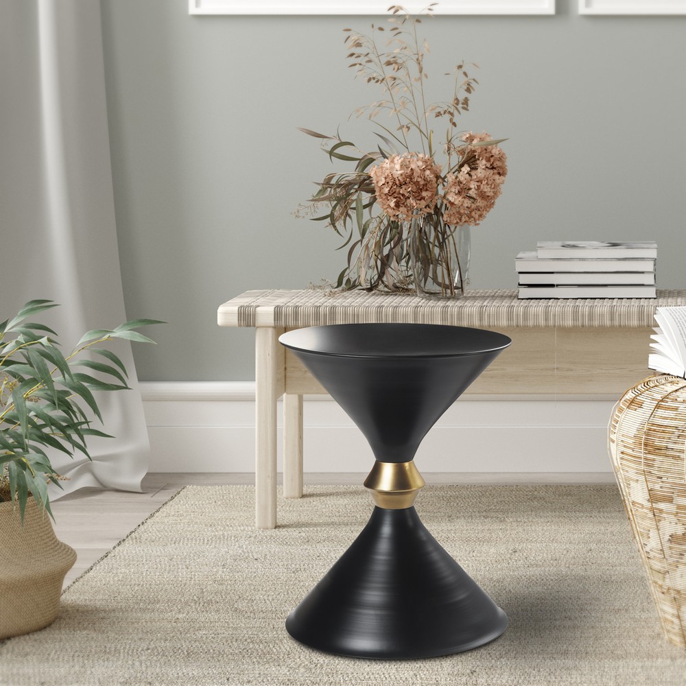 LR Home Maya Contemporary Metal Indoor Novelty End Table