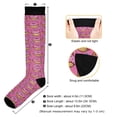 thumbnail image 3 of FORMRS Womens Knee High Socks Casual Long Thick Travel Daily Wear, 1 Pair, Pink Doughnuts, 3 of 6