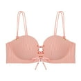 thumbnail image 2 of EaskTriop Push Up Bra for Women Wireless Strapless Bra Front Tie Padded Supportive Bralette Seamless Plunge Everyday Comfort Bras, 2 of 6
