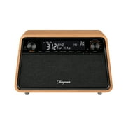 Sangean HD Radio/AM/FM-RDS/Bluetooth Wooden Cabinet Tabletop Radio, Natural Cherry, HDR-19, HDR-19