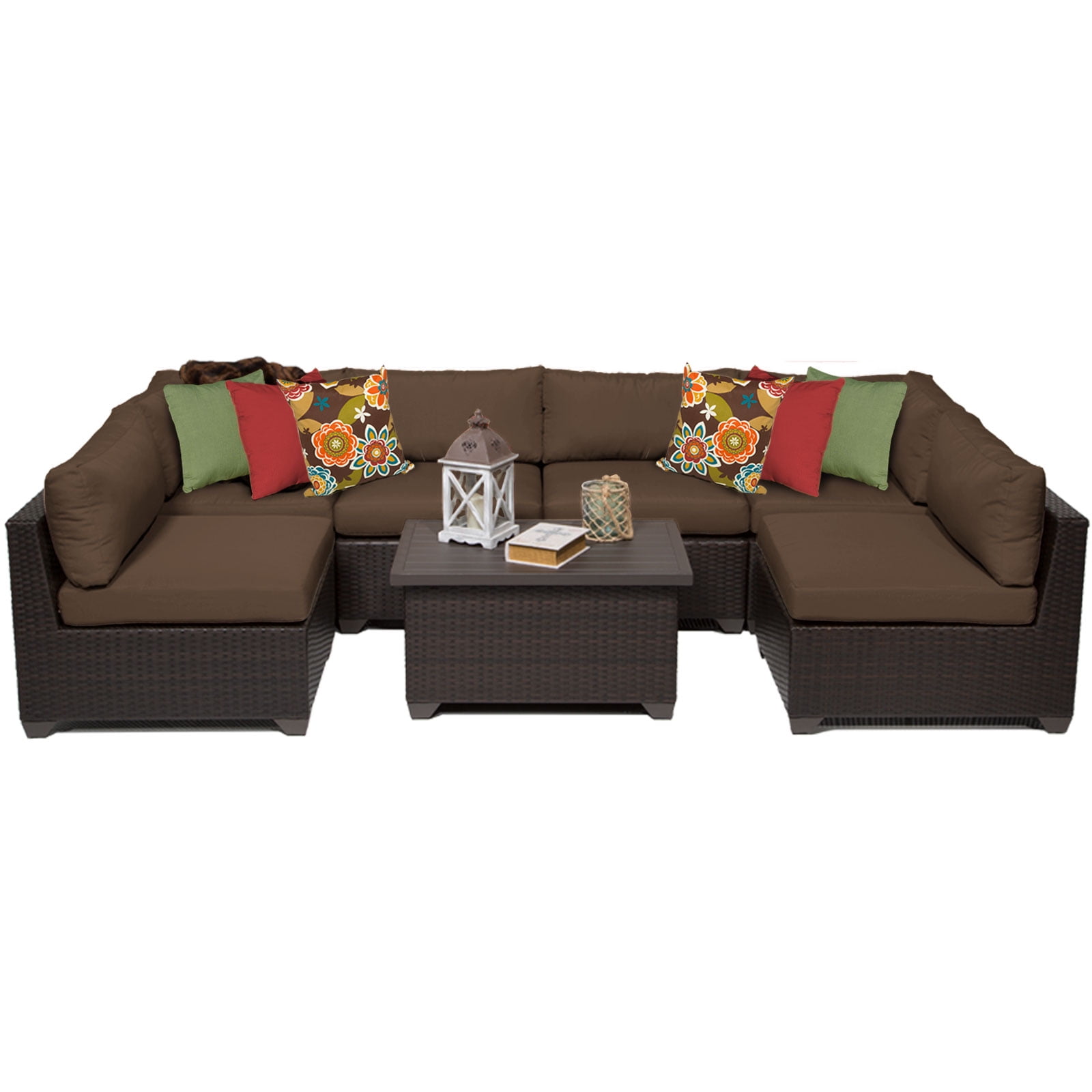 Premier 7 Piece Outdoor Wicker Patio Furniture Set 07a by TK Classics