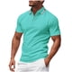 thumbnail image 1 of Blusa y camisa de manga corta con cuello vuelto para hombre, uniforme de moda informal con solapa y botones, top de poliéster de manga corta para hombre, 1 of 9
