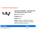 thumbnail image 2 of Left Exhaust Manifold - Compatible with 1973 Chevy P10 Van 5.7L V8, 2 of 2