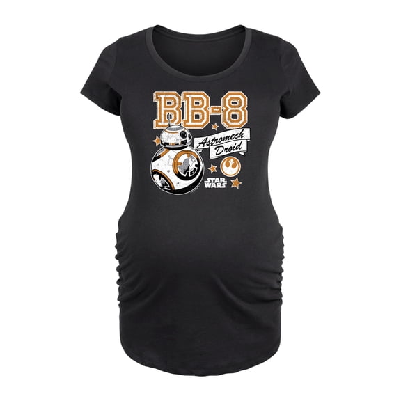 The Force Awakens - BB8 -8 Collegiate - Maternity Scoop Neck Tee