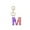 M, variant on Letter Keychain,26 Letters A-Z Decorative Letter Keychain,Name Keychain for Women Girls Men Teenager Gift