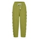 thumbnail image 4 of WILLBEST Pantalones Casuales para Mujer - Capris Versátiles de Verano con Cintura Elástica, Botones Laterales Sueltos y Decoración de Color Liso Extra Grande, 4 of 5