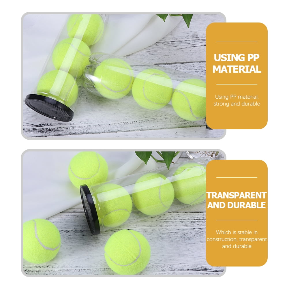 KAKOWELY Tennis Ball Storage Solution Transparent 9Pcs 8.3X3X3In