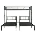 Triple Metal Bunk Bed Twin over Twin with Ladder for Kids, Boys & Girls