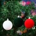 thumbnail image 4 of sruoe Christmas Tree Ornaments Balls, Christmas Ball Ornaments, Shatterproof Ornaments, Flocked Christmas Balls, Christmas Tree Hanging Baubles Ball for Party Holiday Decor, 4 of 5
