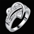 thumbnail image 2 of Anillo de plata en forma de corazón de moda para las mujeres y elegante diseño perfecto para cada ocasión, 2 of 7