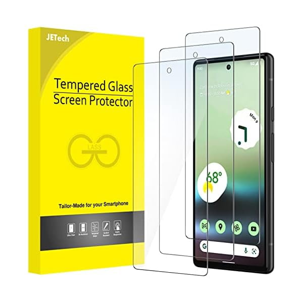 xixishop Screen Protector for Google Pixel 6a 6.1-Inch, Fingerprint Compatible, Tempered Glass Film, HD Clear, 3-Pack