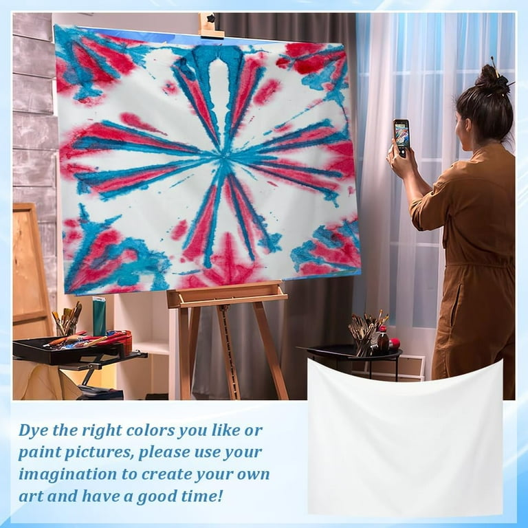 White Tapestry White Cotton Tapestry for Tie Dyeing Wall Hanging Tapestry DIY and Bath Towel Travel Towels Bedroom Living Room Craft Decor 39.37 x 29.72 Inch White Walmart