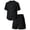 Black#5053BB, variant on Men's Short Sleeve Tracksuit Waffle Knit Men Short Sleeve Shirt and Shorts Set Workout Short Sleeve Summer Tracksuits Casual Set White M
