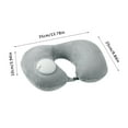 thumbnail image 3 of Cagogo under $5 3Pcs Travel Inflatable Neck Pillow, Inflatable U Shape Travel Neck Pillow, Self Inflating Airplane Car Support Cushion, Portable Compact Memory Foam Comfort, 3 of 9