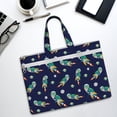 thumbnail image 6 of Salouo Astronaut Dinosaur for Canvas Tote File Bag, Tote Bag With Zipper Business Briefcase Document Bag with Handle A4 File Organizer Laptop Bag for Travel & Work, 6 of 8
