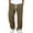 Z08Brown, variant on Men's Waffle Knit Casual Pants Loose Fit Drawstring Waist Wide Leg Daily Trousers Brown L