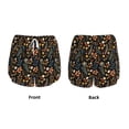 thumbnail image 3 of Pofeuu Autumn Floral Print Women's Athletic Shorts Running Workout Shorts Tummy Control Quick Dry Gym Shorts with Pockets Double layer sports shorts-Medium, 3 of 7