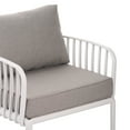 thumbnail image 4 of Orion Modern Outdoor Patio Club Chair with Cushions, White+Light Gray, 4 of 11