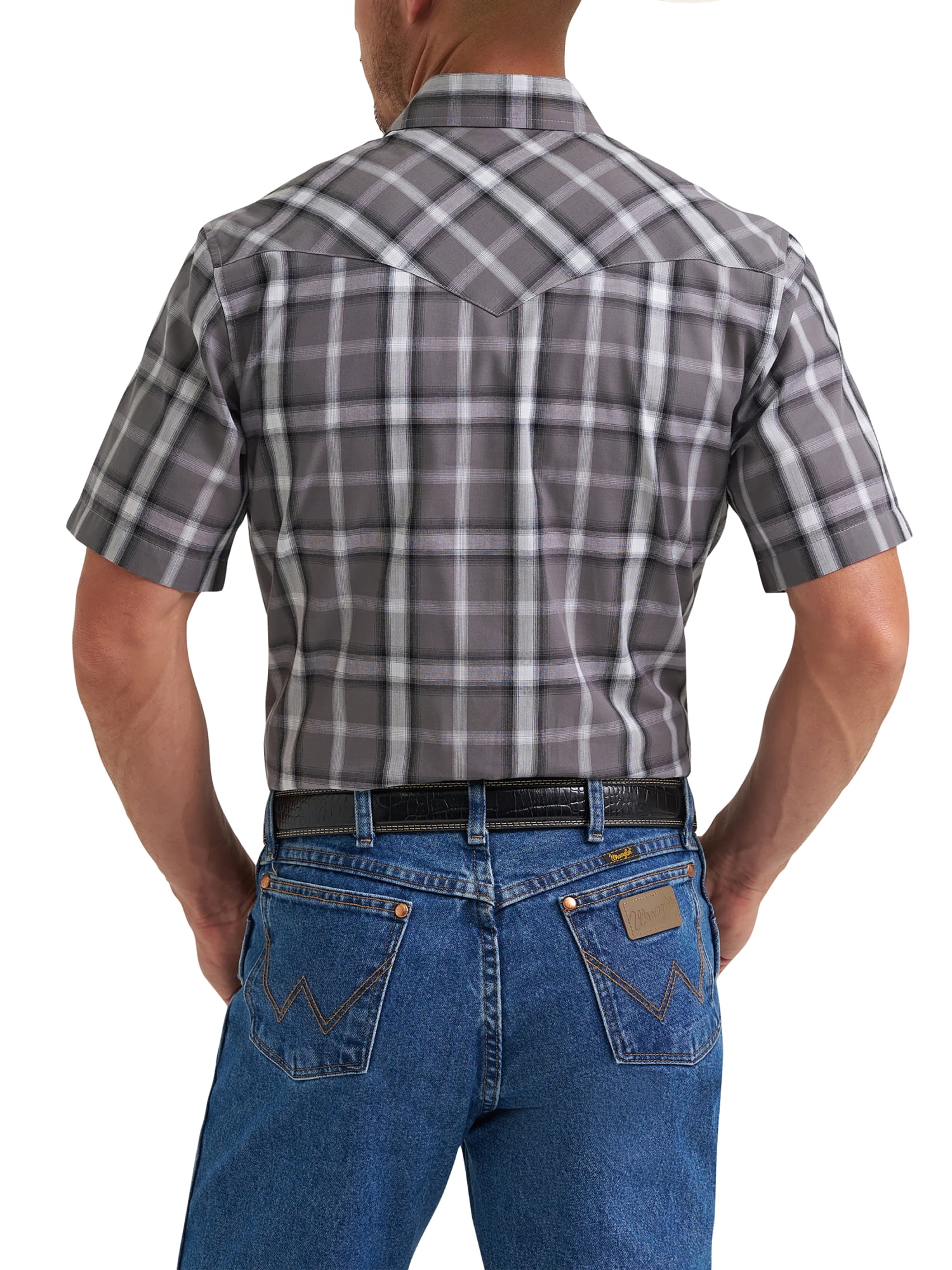 Wrangler® Men's and Big Men's Regular Fit Short Sleeve Western Shirt, Sizes S-5XL