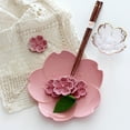 Elegant Cherry Blossom Ceramic Chopsticks Rest Rack Dinner Spoon Stand