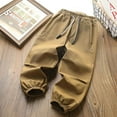 thumbnail image 2 of Light Baggy Pants for Babies, Toddlers, and Kids, Full Length Pants Solid Color Spring and Boys Pants Medium and Large Children Casual Workwear Pants Long Pants Khaki 12 Years, 2 of 2