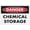 Warning Sign 2, variant on Danger Chemical Storage Area Unauthorised Persons Keep Out Sign 8"x12" Reflective Aluminum Metal Warning Signage With Symbol For Indoor Outdoor Use