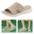 thumbnail image 1 of Sandalias Malla Casual Slippers Cojín Gruesas Slip On Sandals Slides No Deslizamiento Color Sólido Cómodo para Interiores Al Aire Libre, 1 of 9