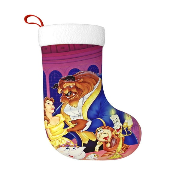 Beauty The Be-as Christmas Stocking Holiday Socks for Family Friends Xmas Party Decoration Gift