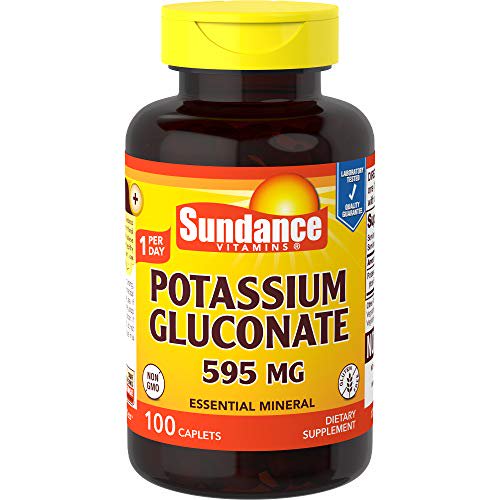 Sundance Potassium Gluconate 595 mg Caplets, 100 Count, 3 Pack