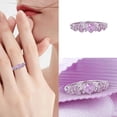 thumbnail image 4 of Corazón de las mujeres de melocotón anillo de tamaño anillo adecuado para la mayoría de las mujeres exquisito día de San Valentín Anillo Anillo de cumpleaños, 4 of 8