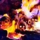 thumbnail image 4 of Juego de Decoración de Calaveras de Cerámica para Halloween | Accesorios de Calavera Reutilizables Resistentes Al Fuego con Ojos Huecos para Llamas | Decoración Realista y Espeluznante para Hogueras,, 4 of 6