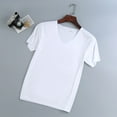thumbnail image 3 of Fule Men Casual Gym Muscle Tops Big V-Neck Short Sleeve Bodybuilding Sport Fitness, 3 of 9